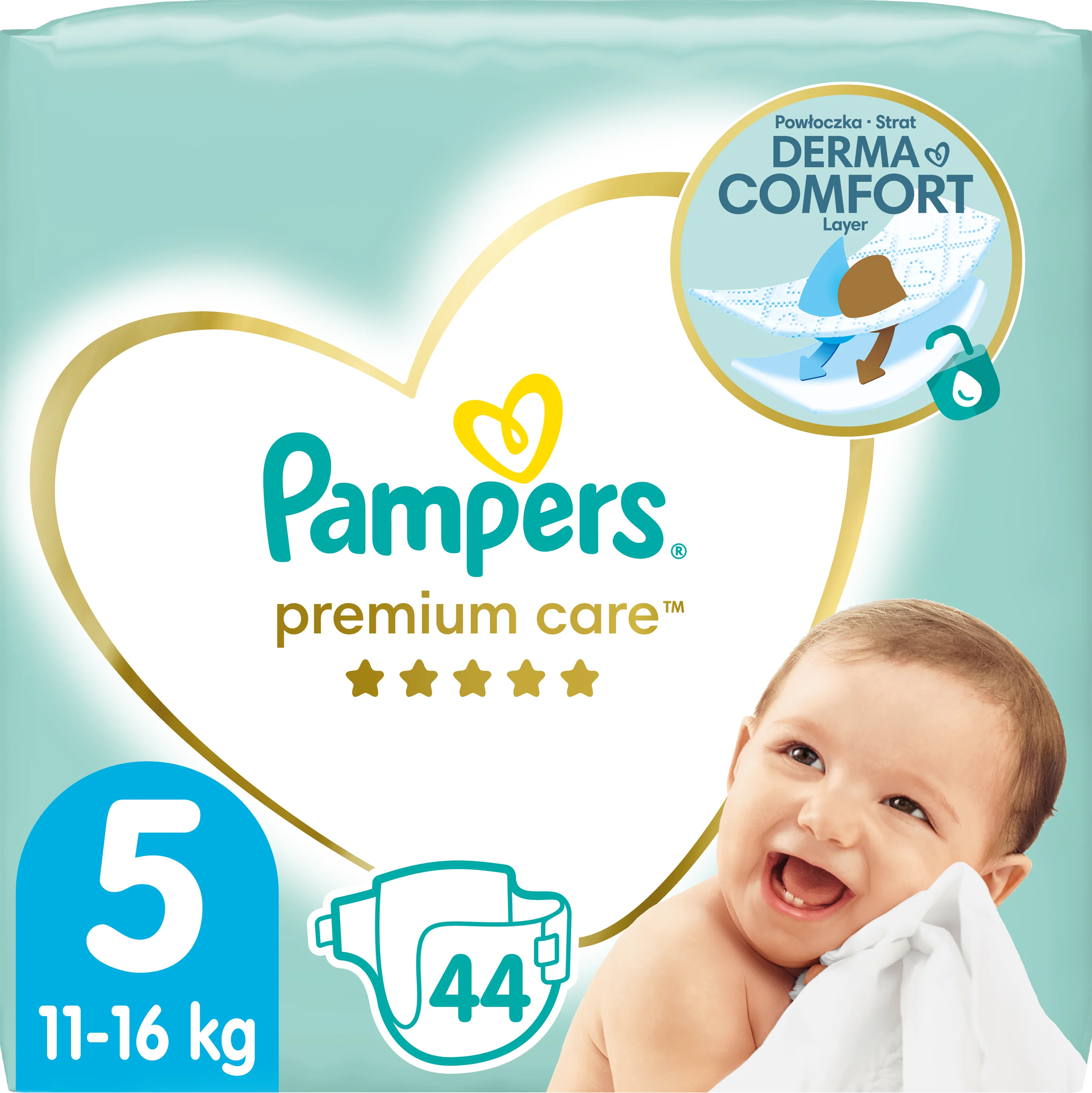 Plienky Pampers Premium Care veľkosť 5, 11kg-16kg, 44ks