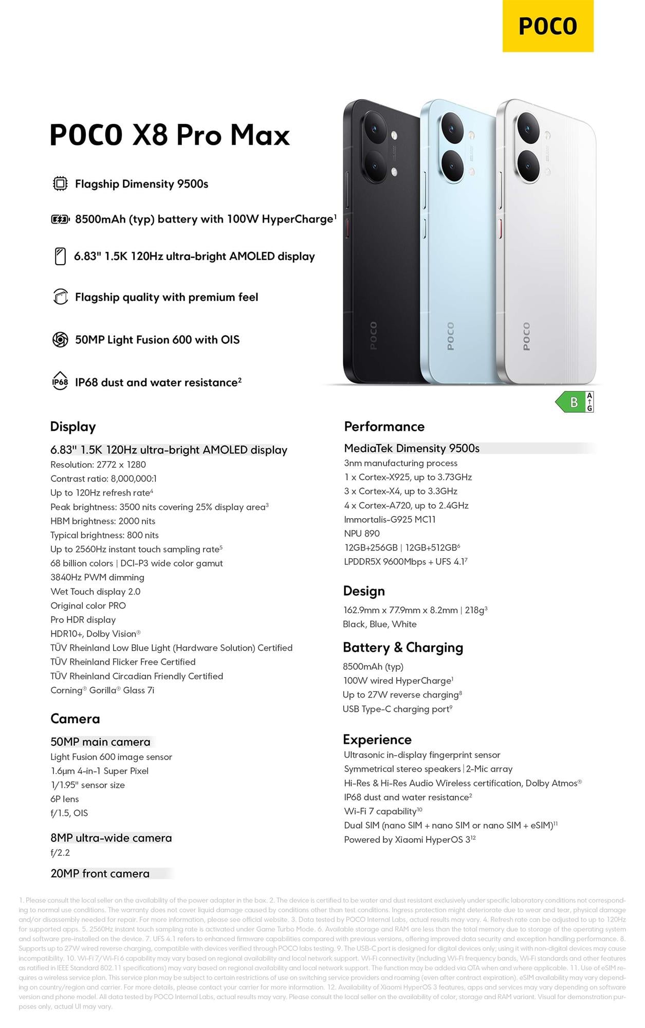 POCO X8 Pro Max 12GB/512GB, biela
