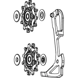 Podložky a vodítko pre SRAM GX 1X11/FORCE1/RIVAL1 TYP 2.1 (dlhé vodítko)