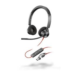 Poly headset Blackwire 3320 MS, adaptér USB-C/A, stereo