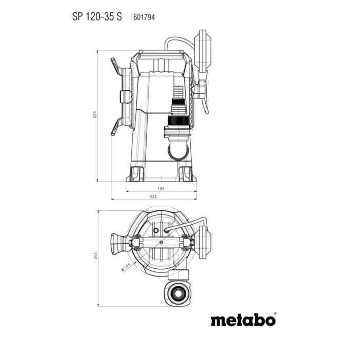 Ponorné čerpadlo METABO SP 120-35 S na znečistenú vodu (601794000)
