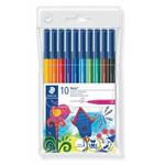Popisovače STAEDTLER "Noris Club 326", 10 farieb, sada, 1 mm, umývateľné, nevysychajúce