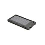 PORT CONNECT solární nabíječka 2 USB, (2,1 +1A) + Power Bank 8000mAh, černá