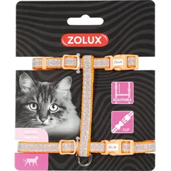 Postroj pre mačky Zolux SHINY nylon oranžový
