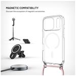 Pouzdro FIXED MagPure Neck s růžovou šňůrkou na krk pro Apple iPhone 17 Pro