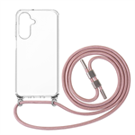 Pouzdro FIXED Pure Neck s růžovou šňůrkou na krk pro Samsung Galaxy A26 5G