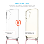 Pouzdro FIXED Pure Neck s růžovou šňůrkou na krk pro Samsung Galaxy A26 5G