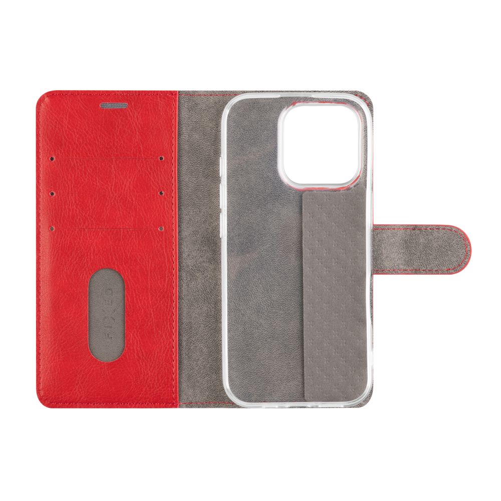 Pouzdro typu kniha FIXED Opus pro Apple iPhone 16 Pro, červené