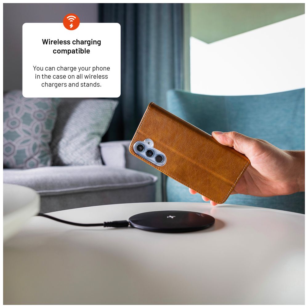 Pouzdro typu kniha FIXED Opus pro Samsung Galaxy A25 5G, hnědé