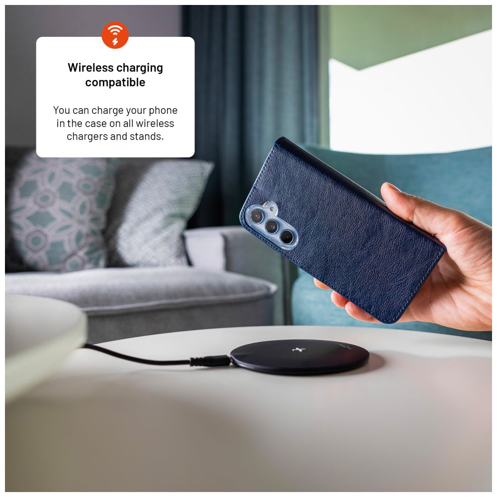 Pouzdro typu kniha FIXED Opus pro Samsung Galaxy A55 5G, modré