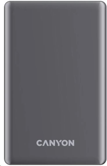 Power banka CANYON PB-510, 10000 mAh, bezdrôtová, Magsafe, 20 W, tmavosivá