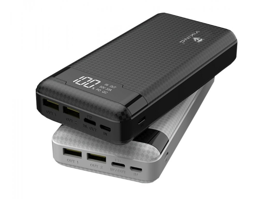 Power banka Viking PN-963PD, QC3.0, 20000 mAh, čierna