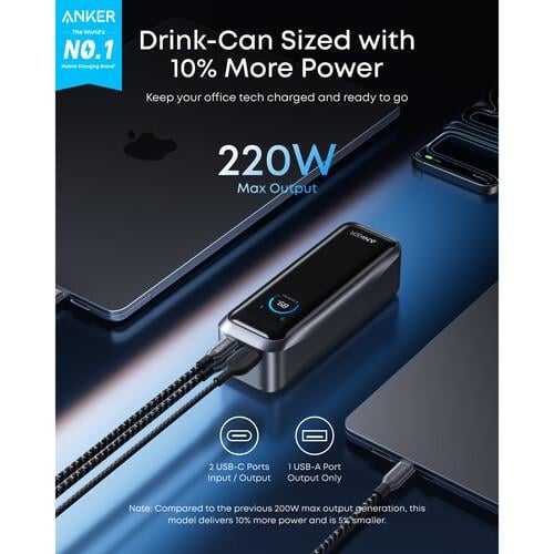 Powerbank Anker Prime 20000mAh, 220W, čierna