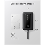 Powerbank Anker Zolo 10000mAh, 30W s káblom USB-C čierna