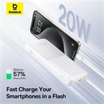 Powerbank Baseus Bipow 2 10000mAh 20W s káblom USB-C biela