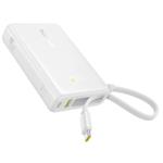 Powerbank Baseus PicoGo 10000mAh, 45W, s káblom USB-C, biela