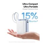 Powerbank Baseus PicoGo 10000mAh, 45W, s káblom USB-C, biela
