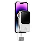 Powerbank Baseus Qpow Pro 10000mAh, 20W, s káblom Lightning, biela