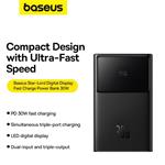 Powerbank Baseus Star-Lord 10000mAh, 30W, čierna