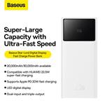 Powerbank Baseus Star-Lord 30000mAh, 22,5W biela