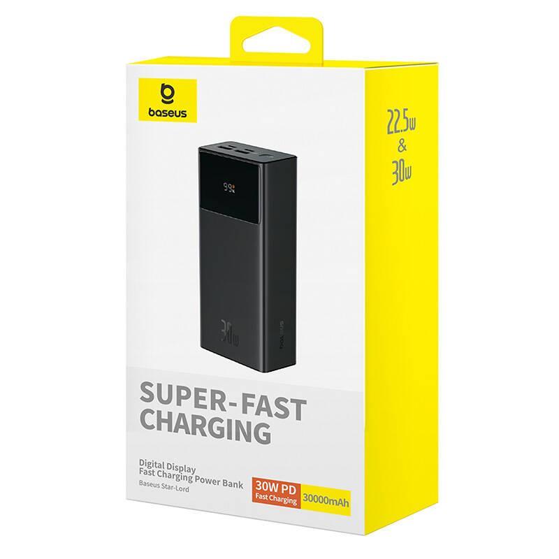 Powerbank Baseus Star-Lord 30000mAh, 30W, čierna