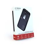 Powerbank C-tech 10000mAh, Li-Pol, 22,5W, USB-C/USB-A/micro USB