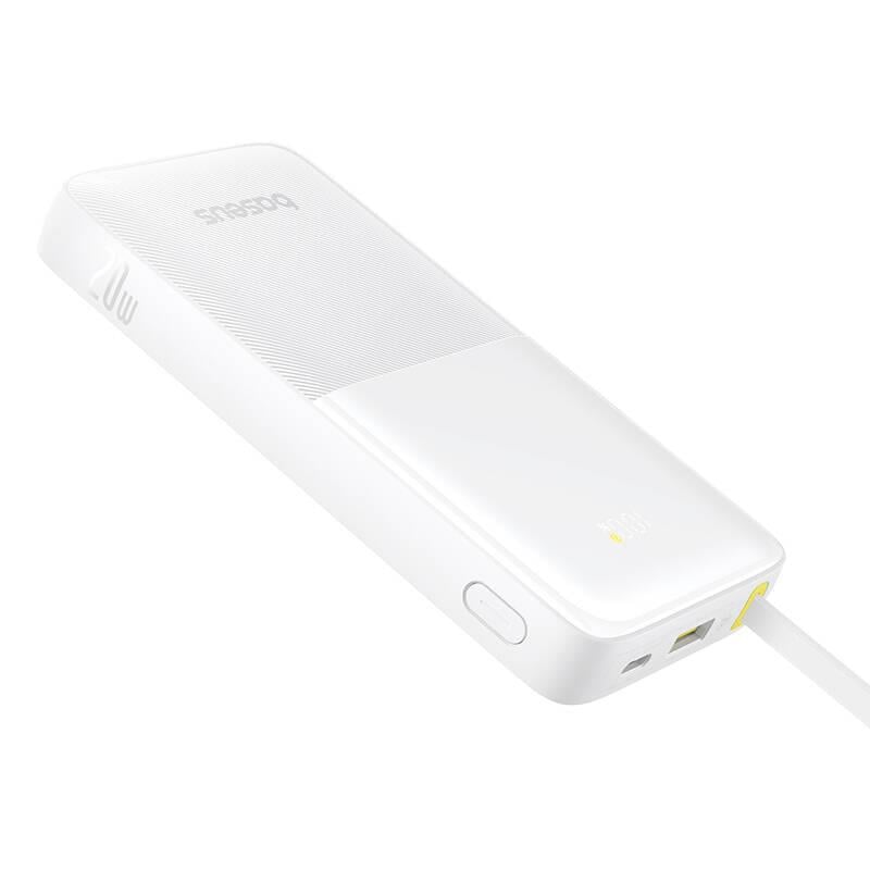 Powerbanka Baseus Bipow 2 20000mAh 20W s kabelem USB-C bílá