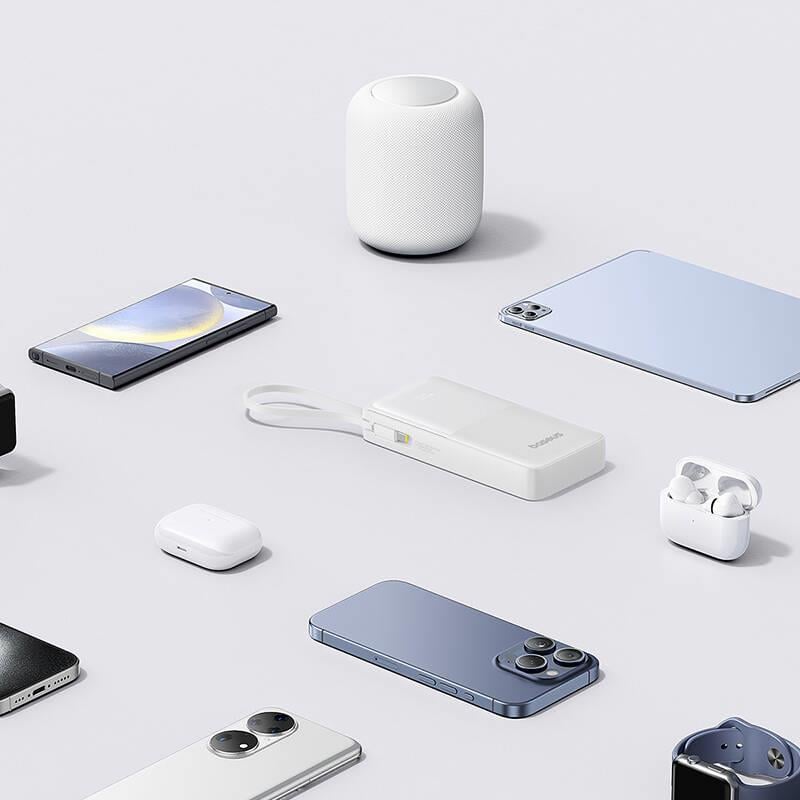 Powerbanka Baseus Bipow 2 20000mAh 20W s kabelem USB-C bílá