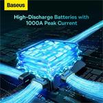 Powerbanka Baseus Super Energy 8000mAh, se startovacími kabely a kompresorem černá