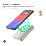 Powerbanka FIXED MagZen 10 Crystal s  Qi2 a MagSafe, 10 000 mAh, titanová