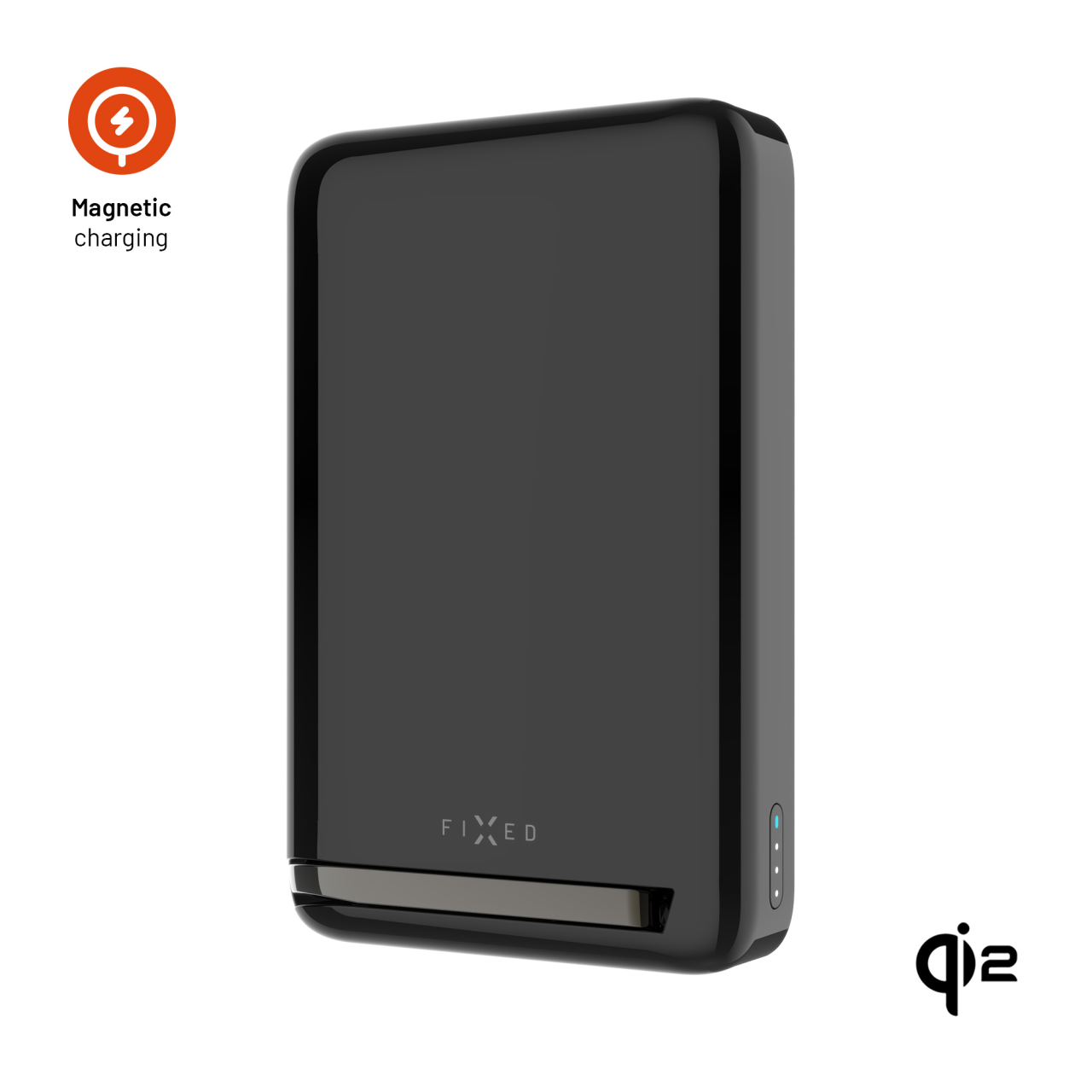 Powerbanka FIXED MagZen 10 Pro s Qi2 a MagSafe, 10 000 mAh, černá