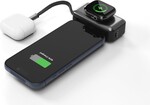 Powerbanka Spello ForcePack Mini 2 v 1 s kapacitou 5000 mAh | s funkciou nabíjania hodiniek, sklopným konektorom USB-C a Lightning SP09 | vesmírne šedá
