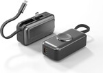 Powerbanka Spello ForcePack Mini 2 v 1 s kapacitou 5000 mAh | s funkciou nabíjania hodiniek, sklopným konektorom USB-C a Lightning SP09 | vesmírne šedá