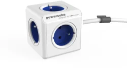 POWERCUBE multifunkční zásuvkový systém EXTENDED BLUE - kostka 5 zásuvek 1,5m kabel 8718444085799 - Kabely + redukce