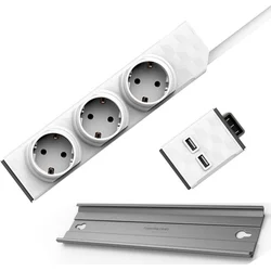 PowerStrip Modular Switch 1,5 m + USB modul + PowerStrip Rail 745114694690 - Kabely + redukce