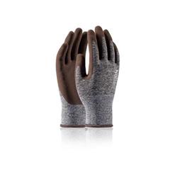 Pracovné rukavice máčané NATURE TOUCH, veľkosť 9, medenohnedé