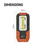 Pracovné svietidlo P3888 COB LED, 180 lm, 3× AAA