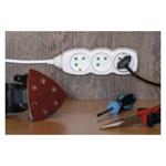 Predlžovací kábel 7 m / 5 zásuviek / biely / PVC / 1,5 mm2