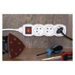 Predlžovací kábel 7 m / 5 zásuviek / s vypínačom / biely / PVC / 1,5 mm2