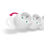 Predlžovací kábel CONNECT IT 230 V, 3 zásuvky, 1,5 m, s vypínačom (biely)