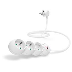 Predlžovací kábel CONNECT IT 230 V, 3 zásuvky, 1,5 m, s vypínačom (biely)