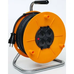 Predlžovací kábel MUNOS - bubon 50 m gumový HOBBY 4x (120)