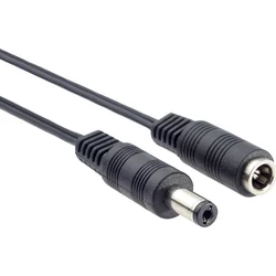 Predlžovací kábel napájacieho konektora 5,5/2,1 mm, dĺžka: 1,5 m