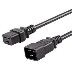 Predlžovací kábel PremiumCord 230V 16A 3 m, konektory IEC 320 C19 - IEC 320 C20