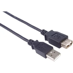 Predlžovací kábel PremiumCord USB 2.0, A-A, 20 cm, čierny