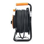 Predlžovací kábel s bubnom Solight, 1 zásuvka, vonkajší, 50 m gumový kábel, 3x 1,5 mm2, IP44