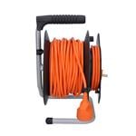 Predlžovací kábel Solight, 1 zásuvka, 25 m, oranžový kábel, 3x 1,5 mm2