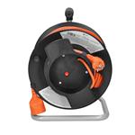 Predlžovací kábel Solight, 1 zásuvka, 50 m, oranžový kábel, 3x 1,5 mm2