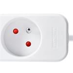 Predlžovací kábel Solight, 6 zásuviek, biely, 3 m