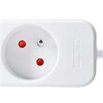Predlžovací kábel Solight, 6 zásuviek, biely, 5 m